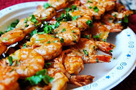 spicy bbq shrimp skewers