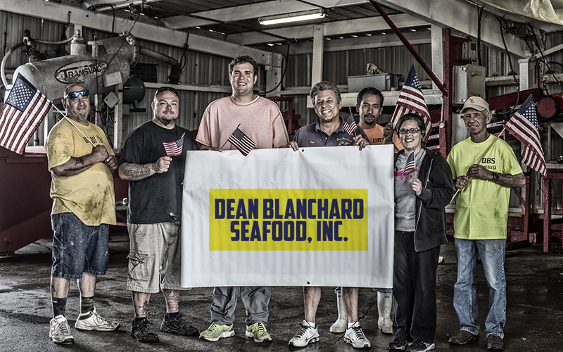 A photo of the team at Dean Blanchard Seafood.