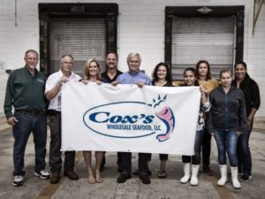 A photo of the team at Cox's Wholesale Seafood.