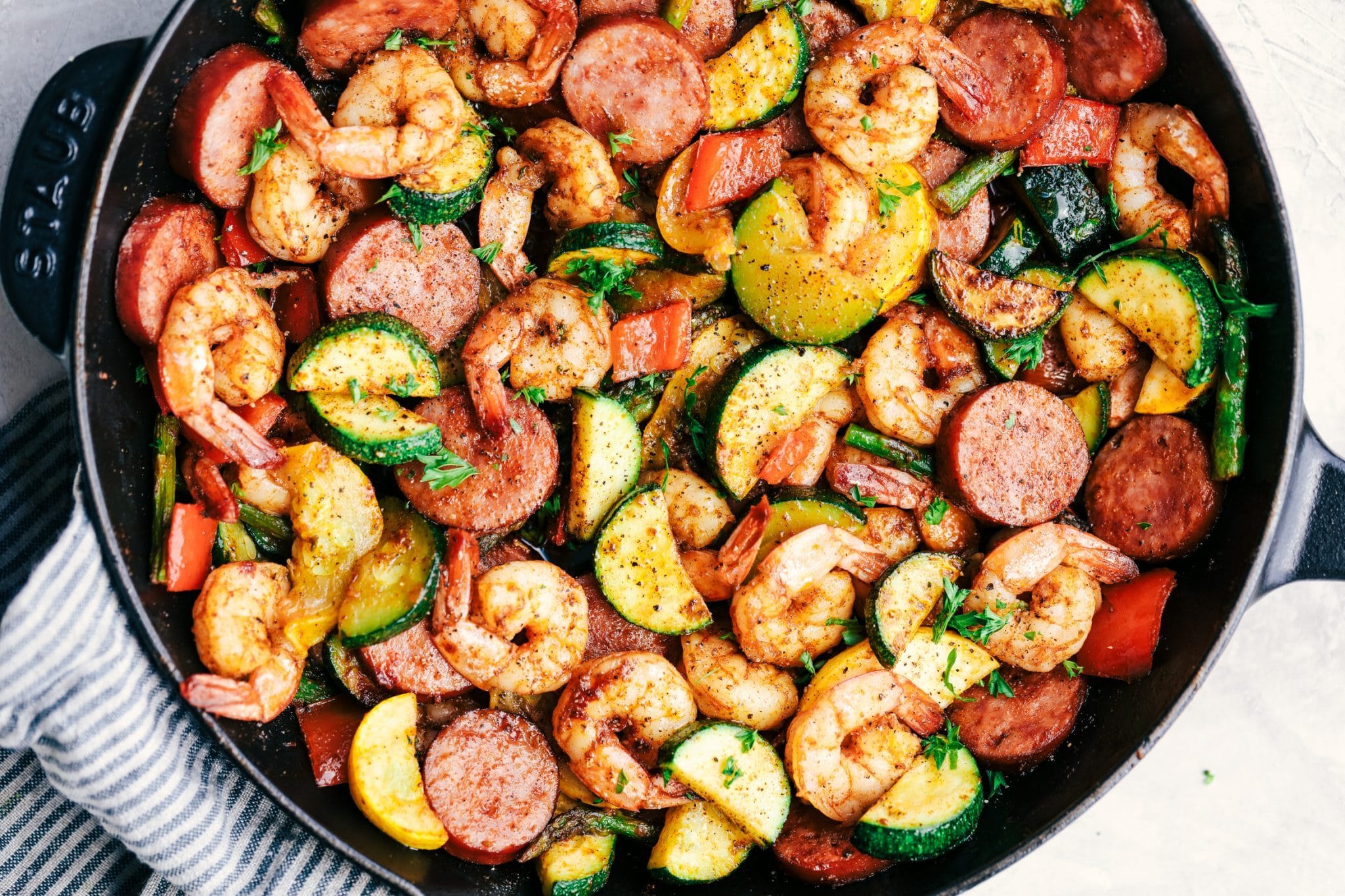 Recipe: Cajun Shrimp, Sausage, and Vegetable Skillet - American Shrimp ...