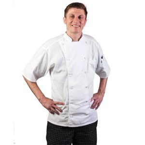 A photograph of Chef David Dickensauge.