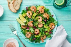 A plate of Shrimp Salad.